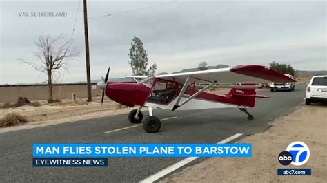 Idaho man arrested for stealing plane from Las Vegas and landing near Barstow 